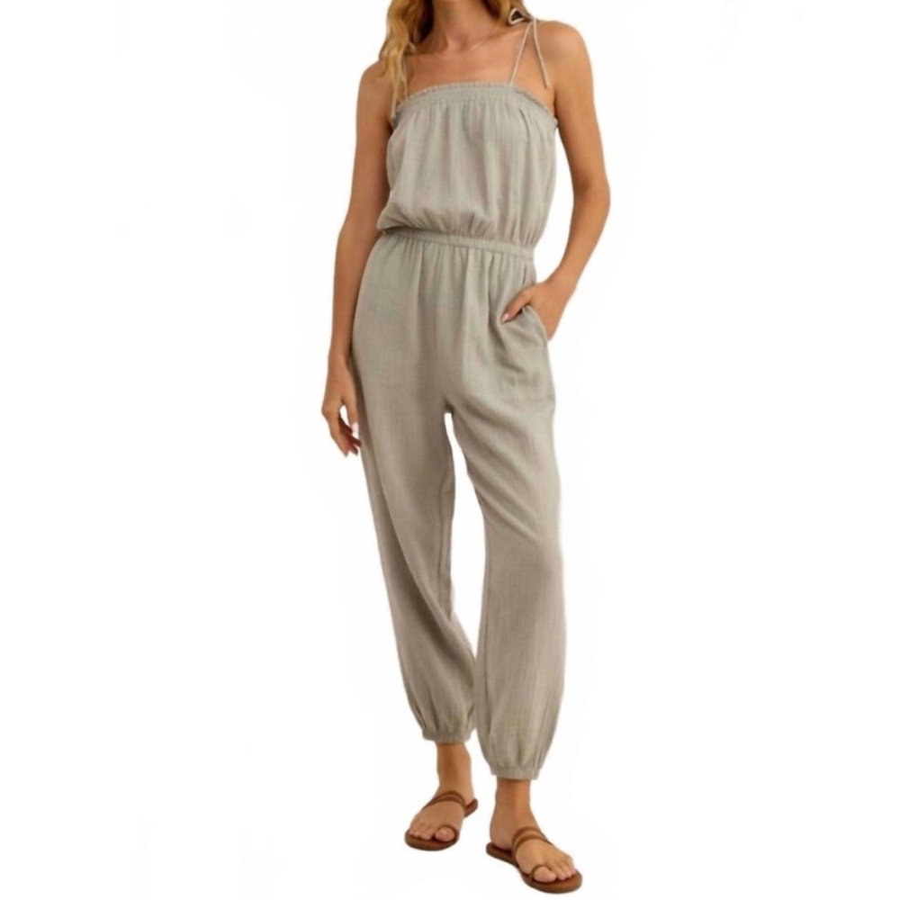 NWT Z Supply Kiara Gauze Jumpsuit in Pale Jade